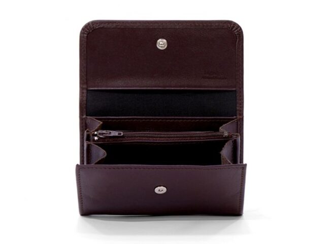 La Guêpe - Petite Maroquinerie - Porte-monnaie à rabat en cuir marron - 004