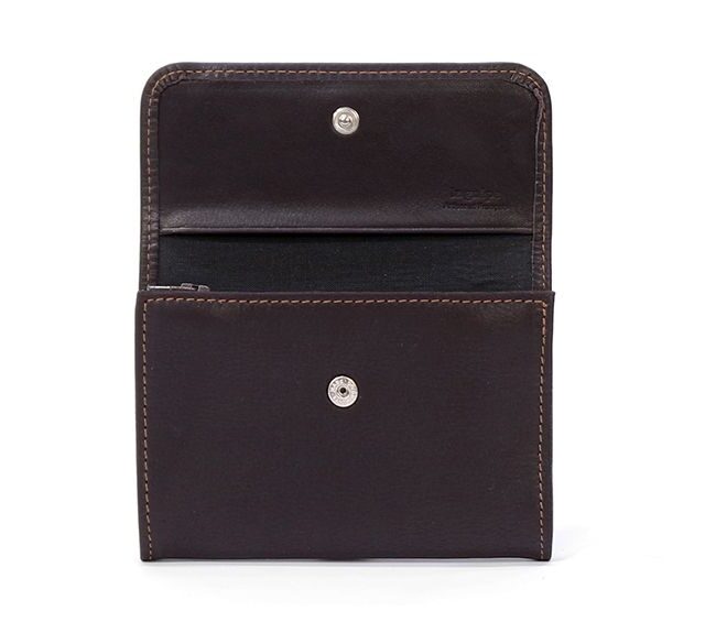 La Guêpe - Petite Maroquinerie - Porte-monnaie à rabat en cuir marron - 004