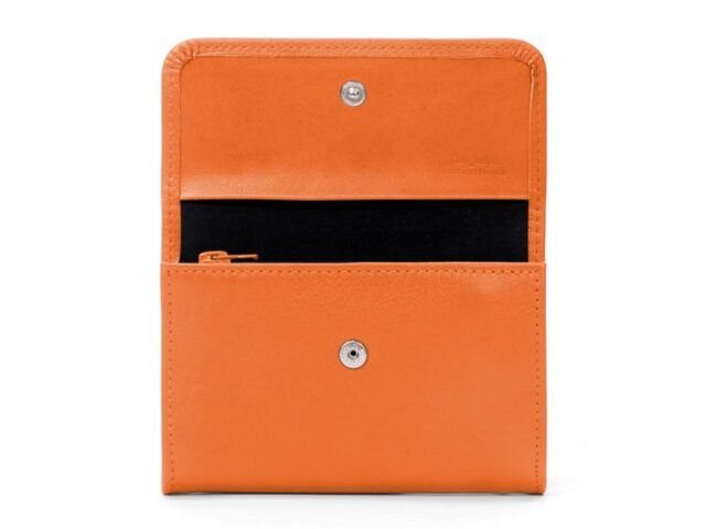 La Guêpe - Petite Maroquinerie - Porte-monnaie à rabat en cuir orange - 004