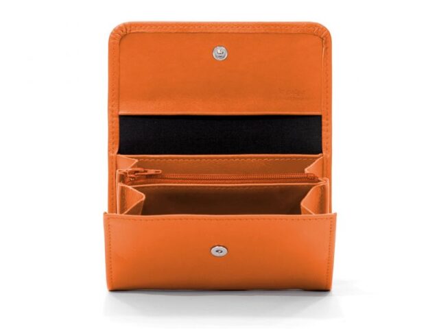 La Guêpe - Petite Maroquinerie - Porte-monnaie à rabat en cuir orange - 004