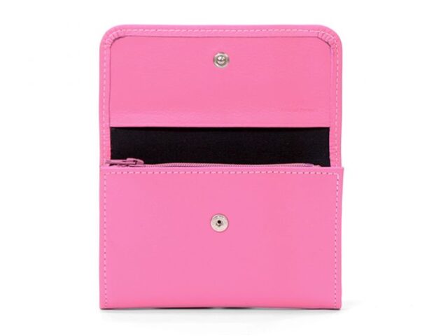 La Guêpe - Petite Maroquinerie - Porte-monnaie à rabat en cuir rose - 004