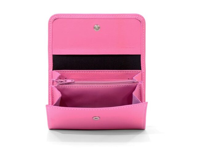 La Guêpe - Petite Maroquinerie - Porte-monnaie à rabat en cuir rose - 004