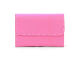 La Guêpe - Porte-monnaie à rabat en cuir rose  004