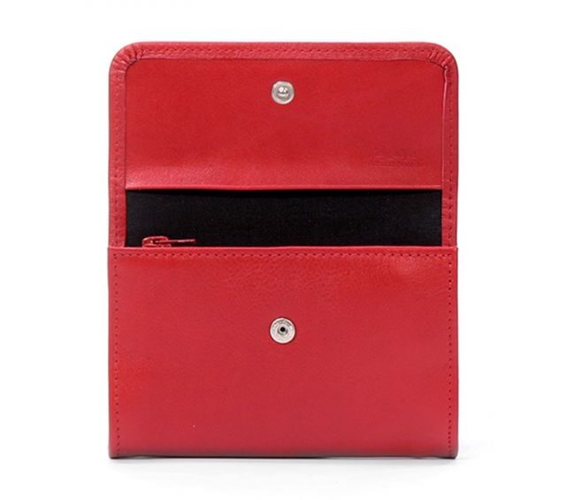 La Guêpe - Petite Maroquinerie - Porte-monnaie à rabat en cuir rouge - 004