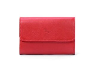 La Guêpe - Porte-monnaie à rabat en cuir rouge  004