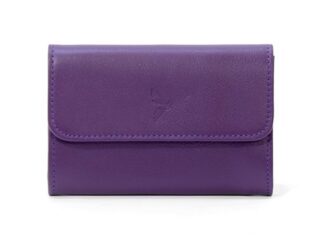 La Guêpe - Porte-monnaie à rabat en cuir violet – 004