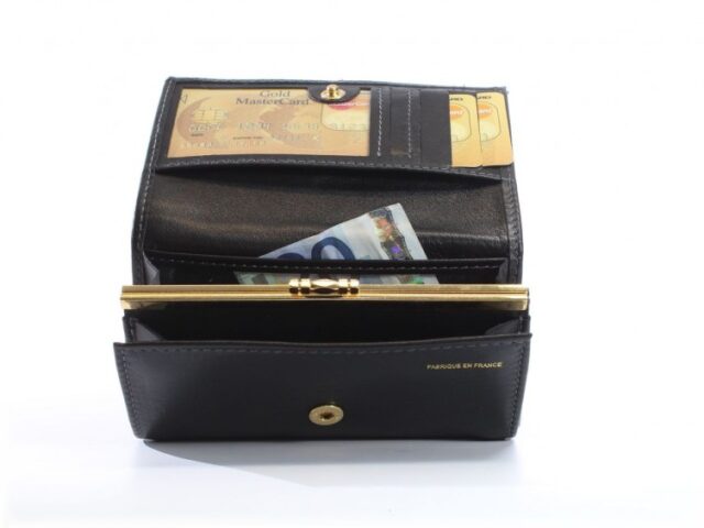 La Guêpe - Petite Maroquinerie - Porte-monnaie à rabat et fermoir