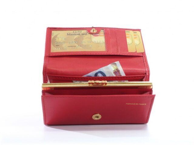 La Guêpe - Petite Maroquinerie - Porte-monnaie à rabat et fermoir