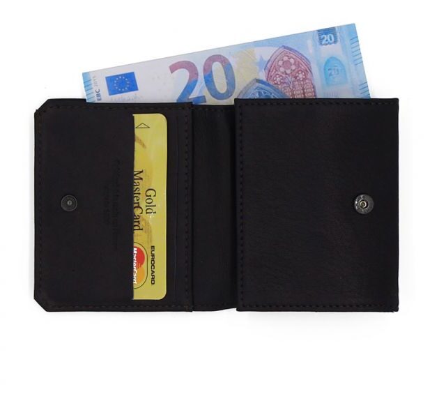 La Guêpe - Petite Maroquinerie - Porte monnaie Baroudeur en cuir marine - 9147