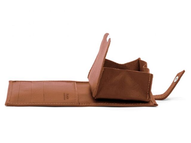 La Guêpe - Petite Maroquinerie - Porte monnaie carré à rabat cuir gold 012