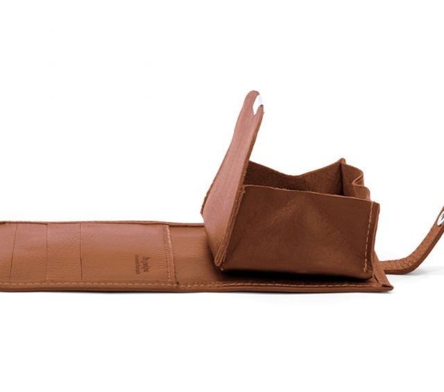 La Guêpe - Petite Maroquinerie - Porte monnaie carré à rabat cuir gold 012