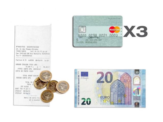 La Guêpe - Petite Maroquinerie - Porte monnaie carré à rabat cuir gold 012