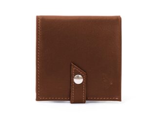 La Guêpe - Porte monnaie carré à rabat cuir gold 012