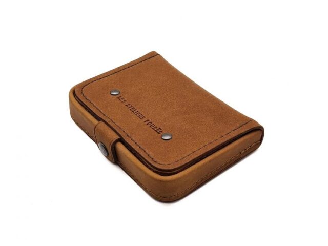 La Guêpe - Petite Maroquinerie - Porte-monnaie carré en cuir fauve - 9247