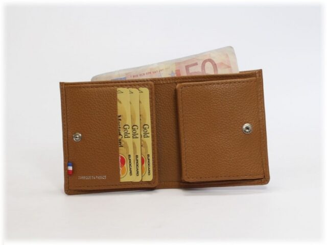 La Guêpe - Petite Maroquinerie - Porte-monnaie carré en cuir gold - 133