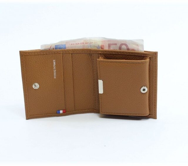 La Guêpe - Petite Maroquinerie - Porte-monnaie carré en cuir gold - 367