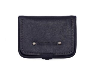 La Guêpe - Porte-monnaie carré en cuir marine  9247
