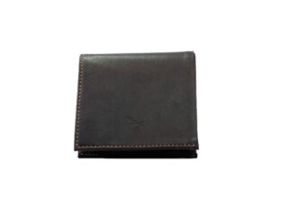 La Guêpe - Porte-monnaie carré en cuir marron  367
