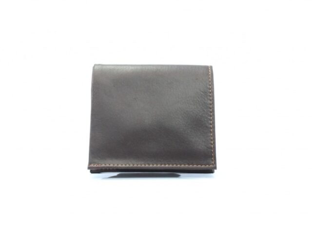 La Guêpe - Petite Maroquinerie - Porte-monnaie carré en cuir marron - 367