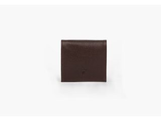 La Guêpe - Porte-monnaie carré en cuir marron  367