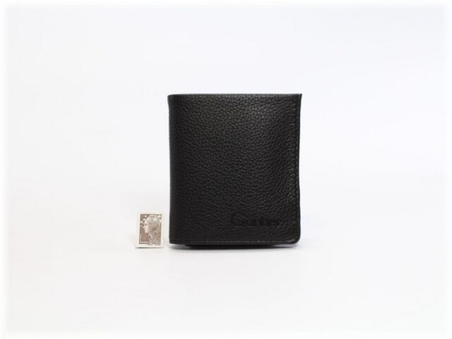 La Guêpe - Petite Maroquinerie - Porte-monnaie carré en cuir noir - 133