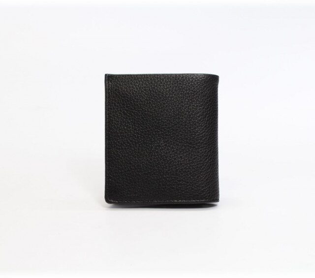 La Guêpe - Petite Maroquinerie - Porte-monnaie carré en cuir noir - 133