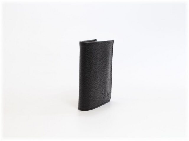 La Guêpe - Petite Maroquinerie - Porte-monnaie carré en cuir noir - 133