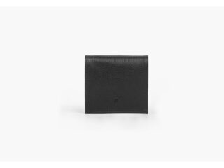 La Guêpe - Porte-monnaie carré en cuir noir – 367
