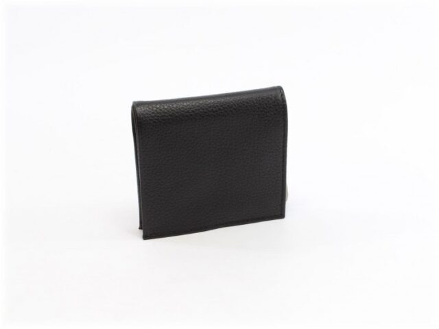 La Guêpe - Petite Maroquinerie - Porte-monnaie carré en cuir noir - 367