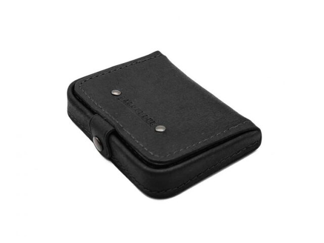 La Guêpe - Petite Maroquinerie - Porte-monnaie carré en cuir noir - 9247