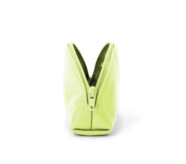 La Guêpe - Petite Maroquinerie - Porte-monnaie demi-lune en cuir anis - 897