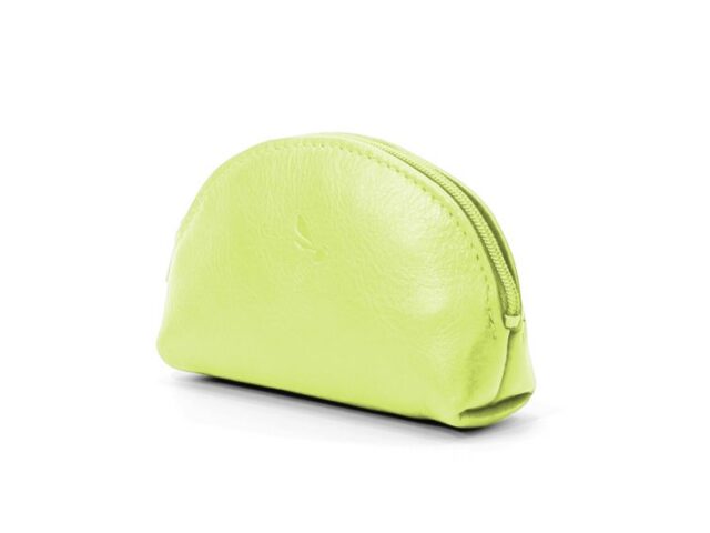 La Guêpe - Petite Maroquinerie - Porte-monnaie demi-lune en cuir anis - 897