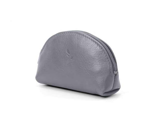 La Guêpe - Petite Maroquinerie - Porte-monnaie demi-lune en cuir gris - 897