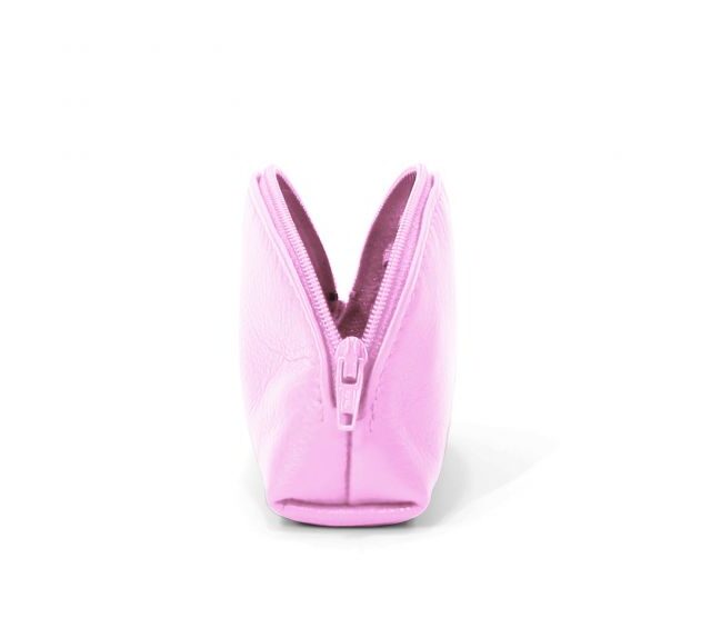 La Guêpe - Petite Maroquinerie - Porte-monnaie demi-lune en cuir rose - 897