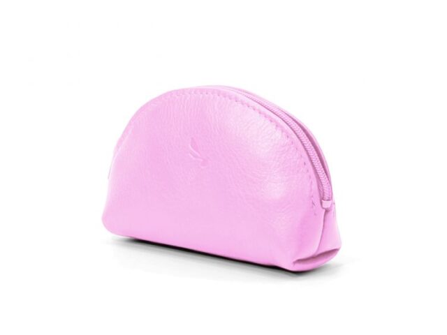 La Guêpe - Petite Maroquinerie - Porte-monnaie demi-lune en cuir rose - 897
