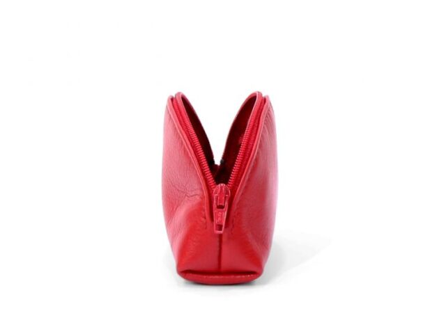 La Guêpe - Petite Maroquinerie - Porte-monnaie demi-lune en cuir rouge - 897