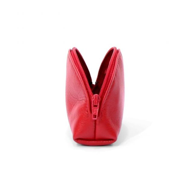 La Guêpe - Petite Maroquinerie - Porte-monnaie demi-lune en cuir rouge - 897