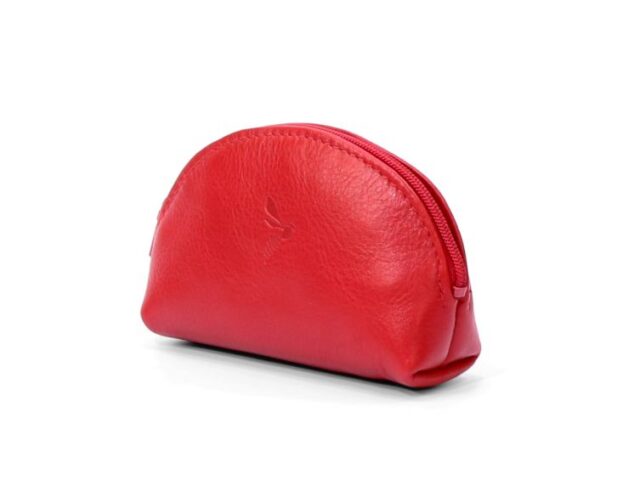 La Guêpe - Petite Maroquinerie - Porte-monnaie demi-lune en cuir rouge - 897