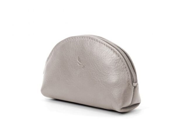 La Guêpe - Petite Maroquinerie - Porte-monnaie demi-lune en cuir taupe - 897