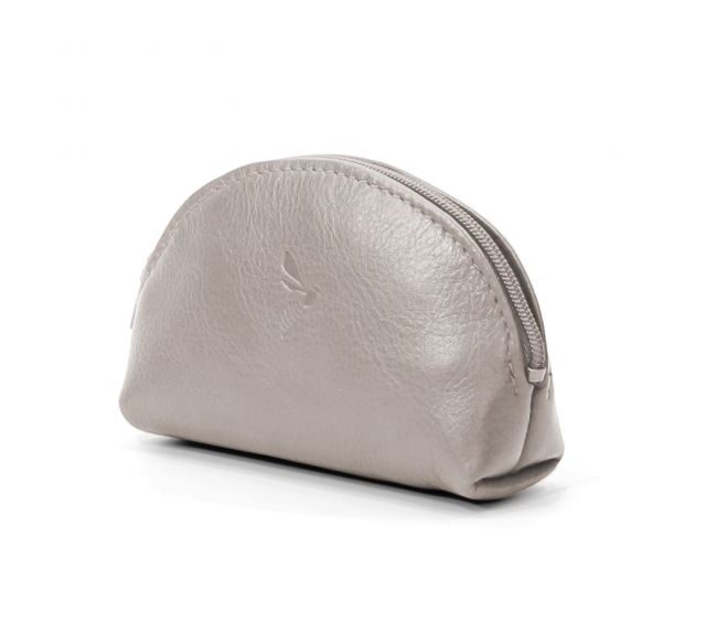 La Guêpe - Petite Maroquinerie - Porte-monnaie demi-lune en cuir taupe - 897