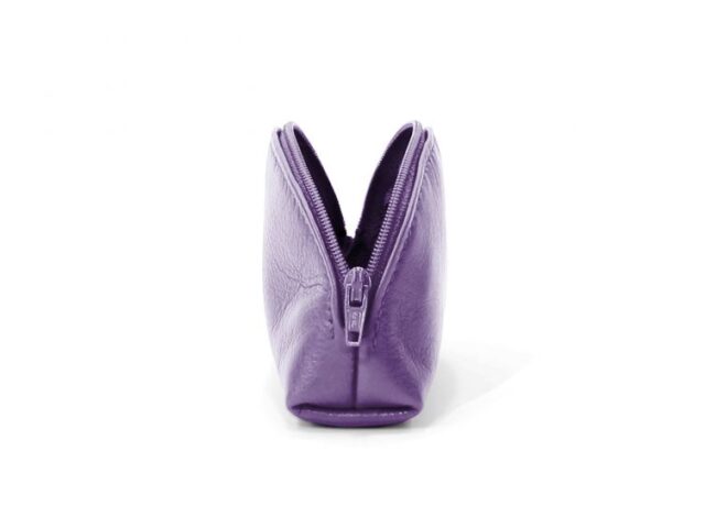 La Guêpe - Petite Maroquinerie - Porte-monnaie demi-lune en cuir violet - 897