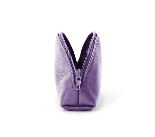 La Guêpe - Petite Maroquinerie - Porte-monnaie demi-lune en cuir violet - 897