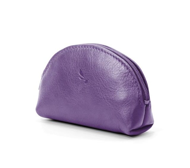 La Guêpe - Petite Maroquinerie - Porte-monnaie demi-lune en cuir violet - 897
