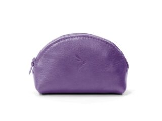 La Guêpe - Porte-monnaie demi-lune en cuir violet  897