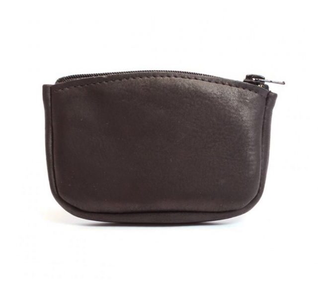 La Guêpe - Petite Maroquinerie - Porte-monnaie fermeture zippée cuir marron 203