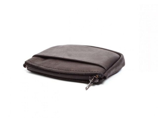 La Guêpe - Petite Maroquinerie - Porte-monnaie fermeture zippée cuir marron 203