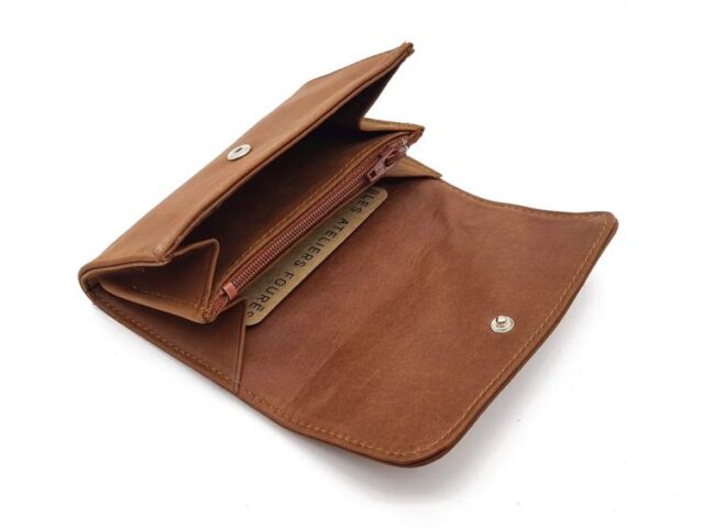 La Guêpe - Petite Maroquinerie - Porte monnaie en cuir fauve - B27