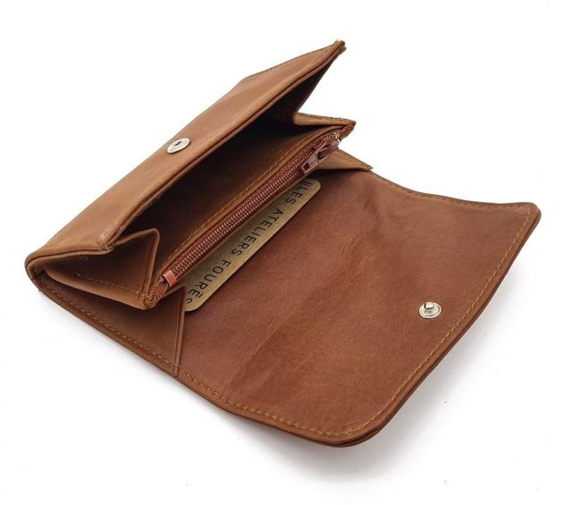La Guêpe - Petite Maroquinerie - Porte monnaie en cuir fauve - B27