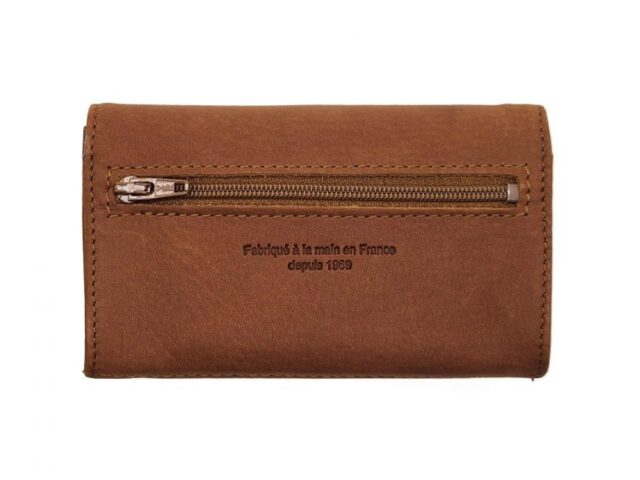 La Guêpe - Petite Maroquinerie - Porte monnaie en cuir fauve - B27