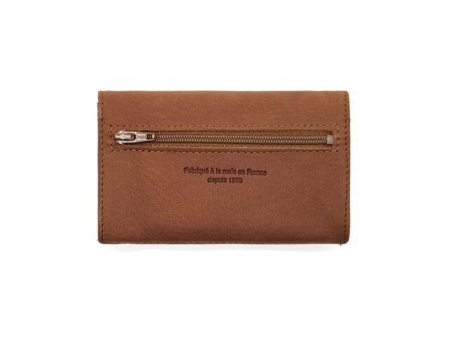 La Guêpe - Petite Maroquinerie - Porte monnaie en cuir fauve - B27